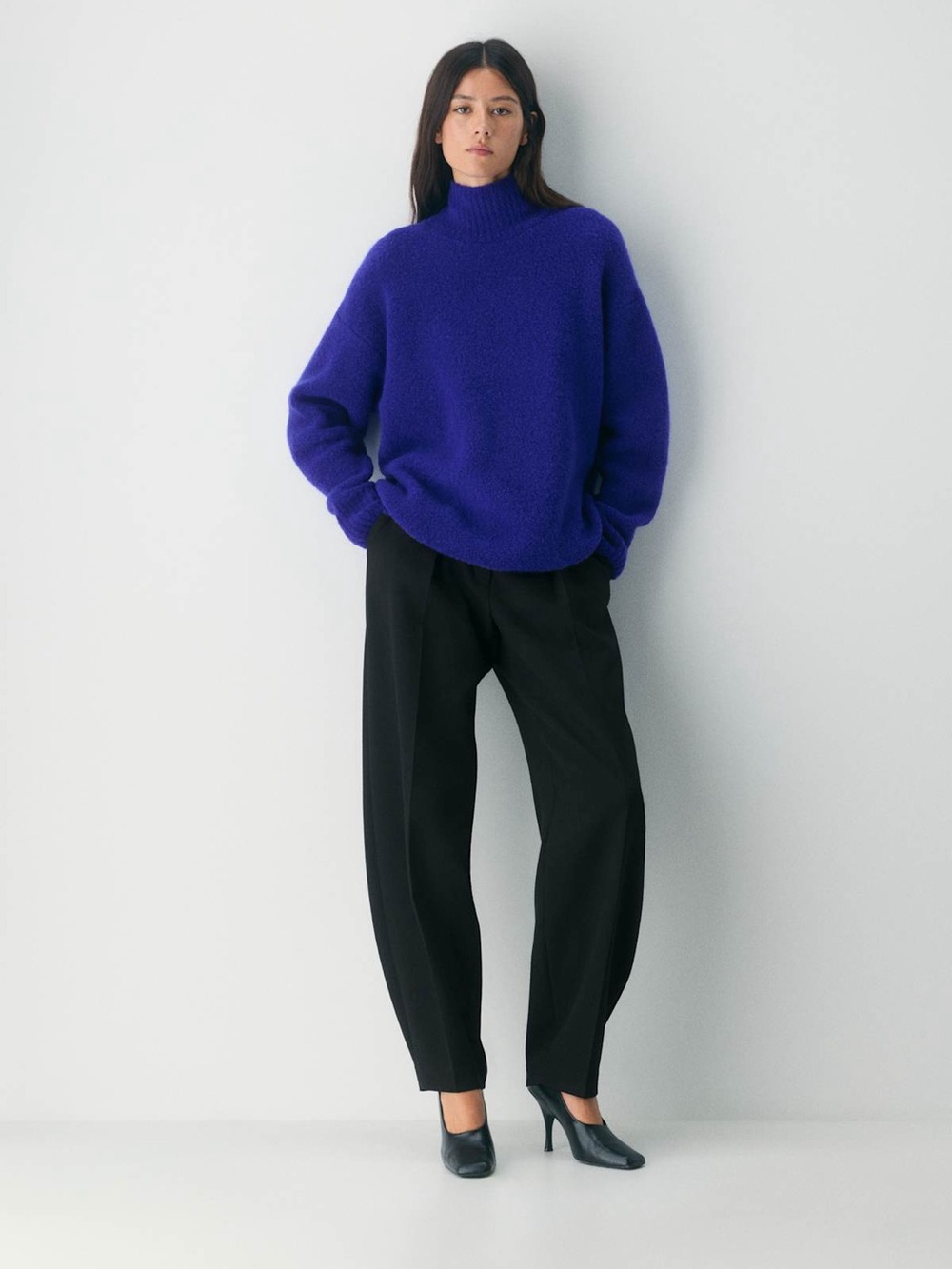 Babaton Women's Royal Blue Turtleneck Sweater